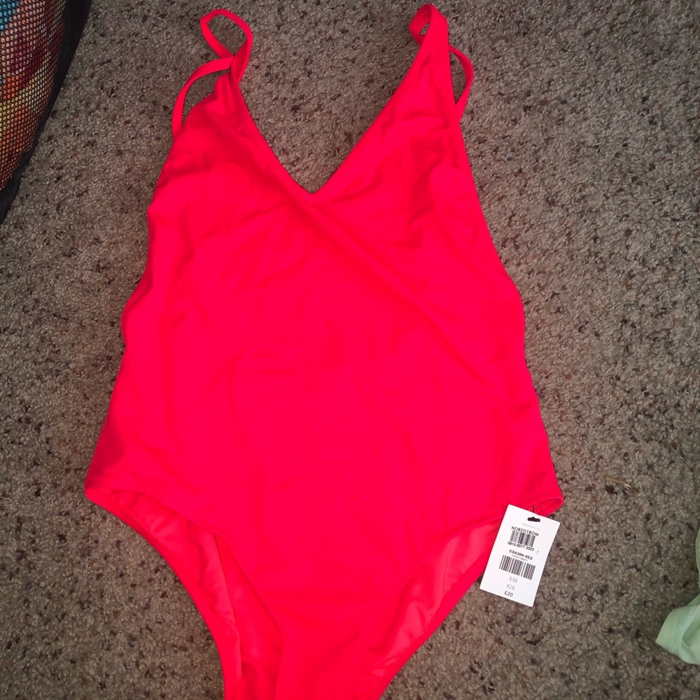 Topshop Electric Red One-piece size 8